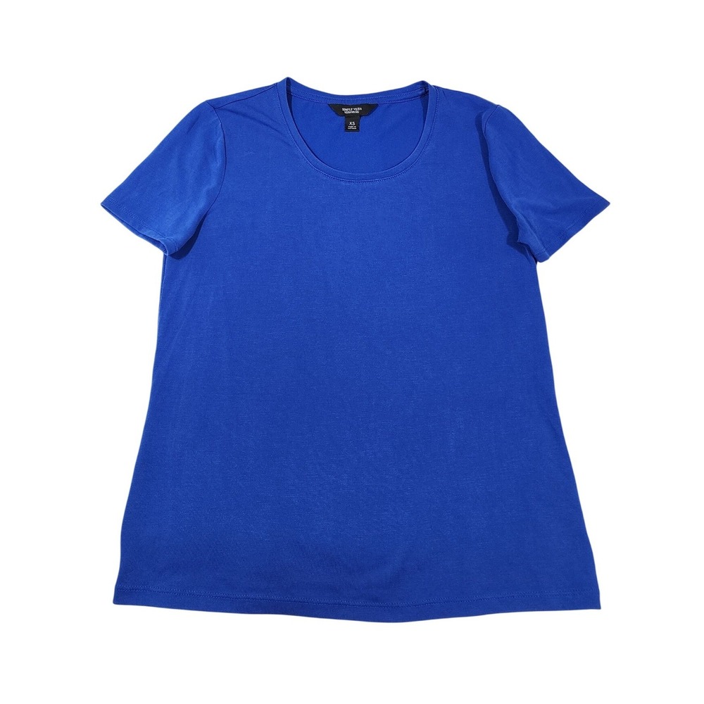 Simply Vera Vera Wang Tee XS Royal Blue Short Sleeve‎ Capsule Wardrobe Layering
